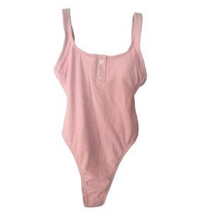 Women's Ribbed Henley One Piece Swimsuit Stoney Clover Lane x Target Pink XS
